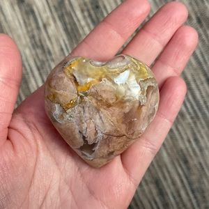 FLOWER AGATE HEART